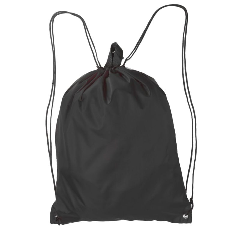 Custom Two Color Reflector Side Strips Drawstring Backpacks - 6
