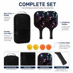 Custom Two Paddle Fiberglass Pickleball Set With Backpack And Balls Imprintable Club Gift - 3