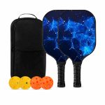 Custom Two Paddle Fiberglass Pickleball Set With Backpack And Balls Imprintable Club Gift - 6