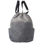 Custom Two Side Pockets Drawstring Backpacks (9.45" x 16.5") - 3