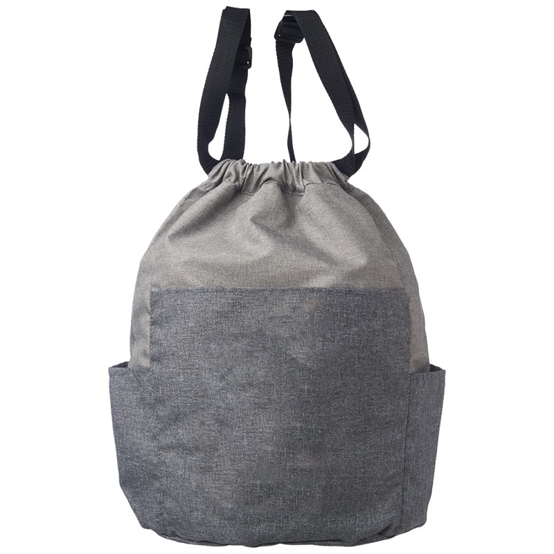 Custom Two Side Pockets Drawstring Backpacks (9.45" x 16.5") - 3