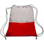 Custom Two Tone Drawstring Backpacks - 2