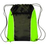 Custom Two Tone Front Pocket w/ Earphone Outlet Drawstring Backpacks - 3