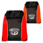 Custom Two Tone Front Pocket w/ Earphone Outlet Drawstring Backpacks - 8