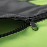 Custom Two-Tone Front Zipper Drawstring Bag with Side Mesh Pocket and Earphone Slot (14" x 18") - 4