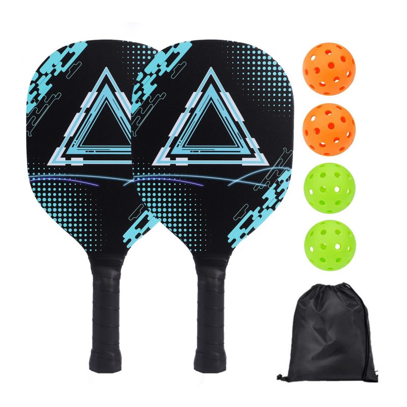 Custom UV-Printed Pickleball Racket Set w/ Drawstring Bag - 1
