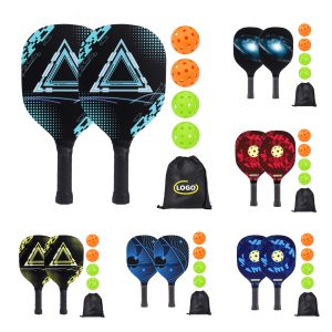 Custom UV-Printed Pickleball Racket Set w/ Drawstring Bag