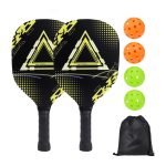 Custom UV-Printed Pickleball Racket Set w/ Drawstring Bag - 4