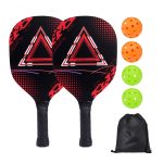 Custom UV-Printed Pickleball Racket Set w/ Drawstring Bag - 6