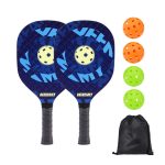 Custom UV-Printed Pickleball Racket Set w/ Drawstring Bag - 7
