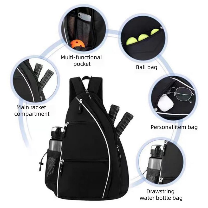Custom Unisex Pickleball Backpack with Convertible Shoulder Strap - 3