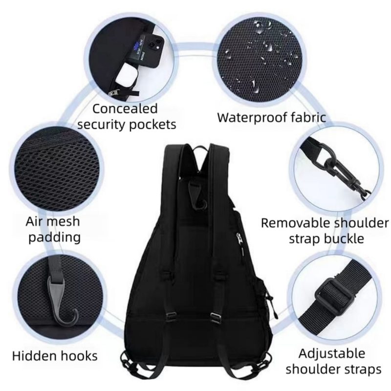 Custom Unisex Pickleball Backpack with Convertible Shoulder Strap - 4