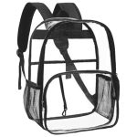 Custom Water-Resistant Heavy Duty Clear PVC Transparent Backpack (16.1"x12.6"x5.5") - 1