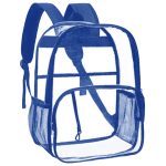 Custom Water-Resistant Heavy Duty Clear PVC Transparent Backpack (16.1"x12.6"x5.5") - 3