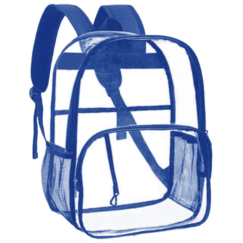 Custom Water-Resistant Heavy Duty Clear PVC Transparent Backpack (16.1"x12.6"x5.5") - 3