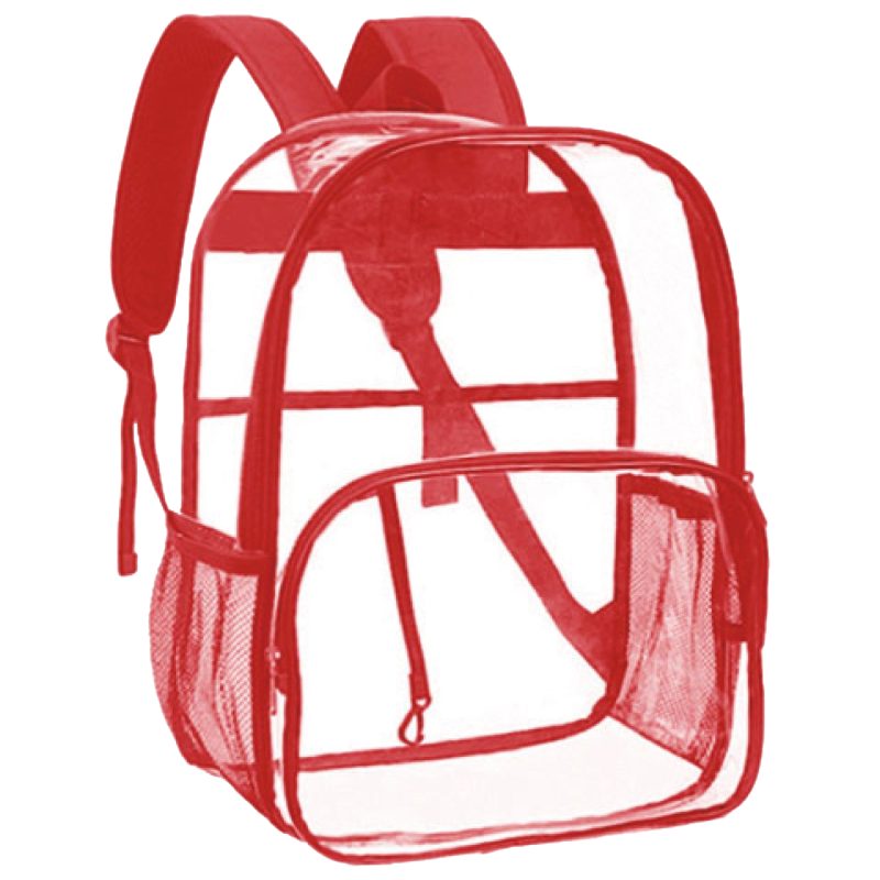 Custom Water-Resistant Heavy Duty Clear PVC Transparent Backpack (16.1"x12.6"x5.5") - 5