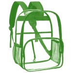 Custom Water-Resistant Heavy Duty Clear PVC Transparent Backpack (16.1"x12.6"x5.5") - 6