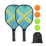 Custom Woodden Pickleball Set w/ Drawstring Bag - 1