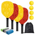 Custom Wooden Pickleball Set w/ Drawstring Bag & Coolmax Towel