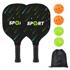 Custom Wooden Pickleball Set w/ Drawstring Bag